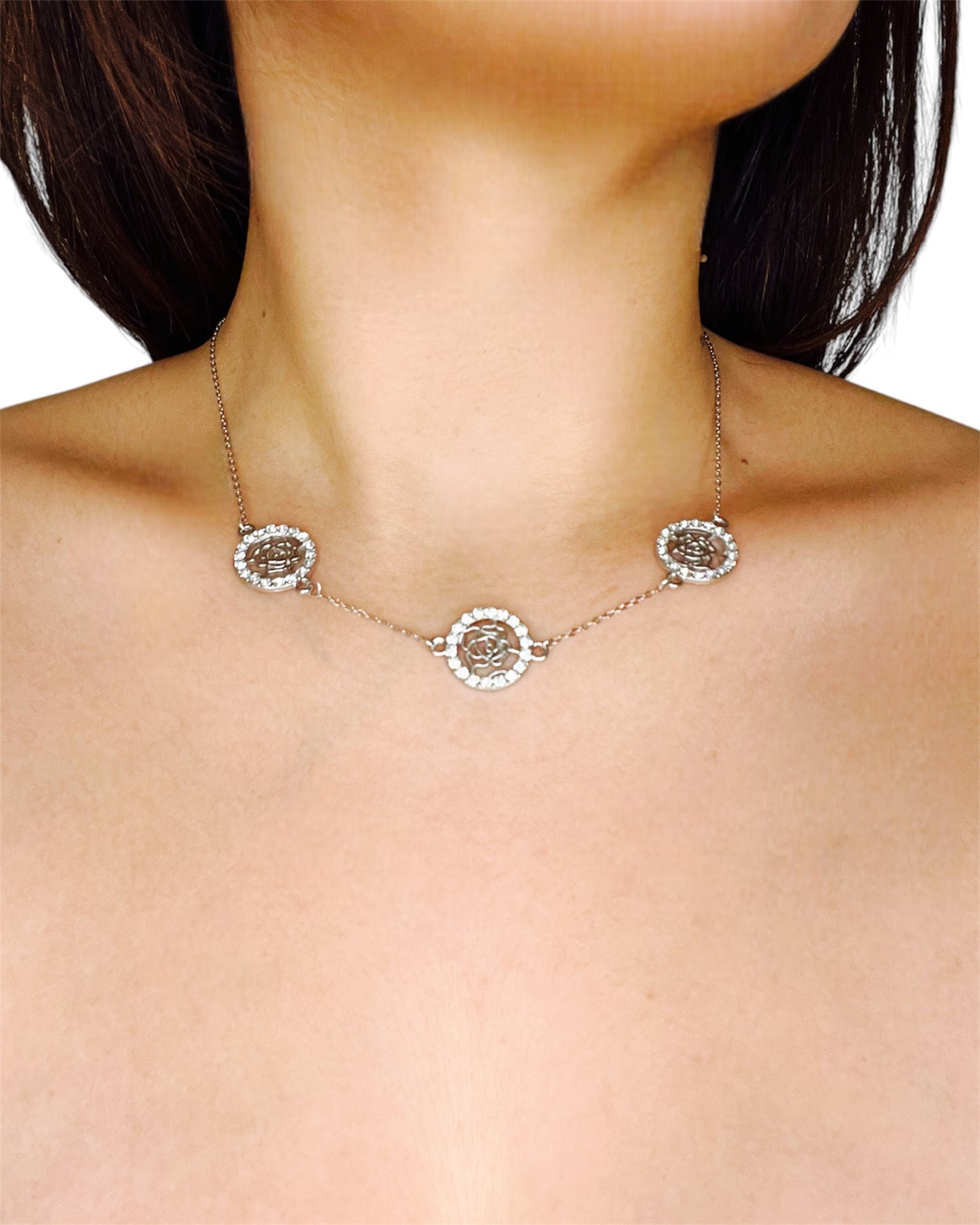 Collier Rosace Scintillante
