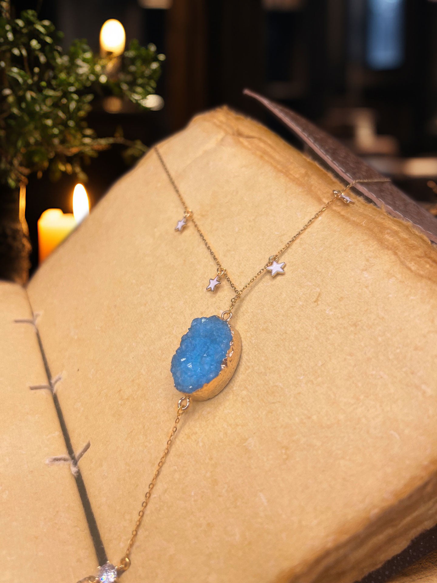 Collier Long Roche Etoilée