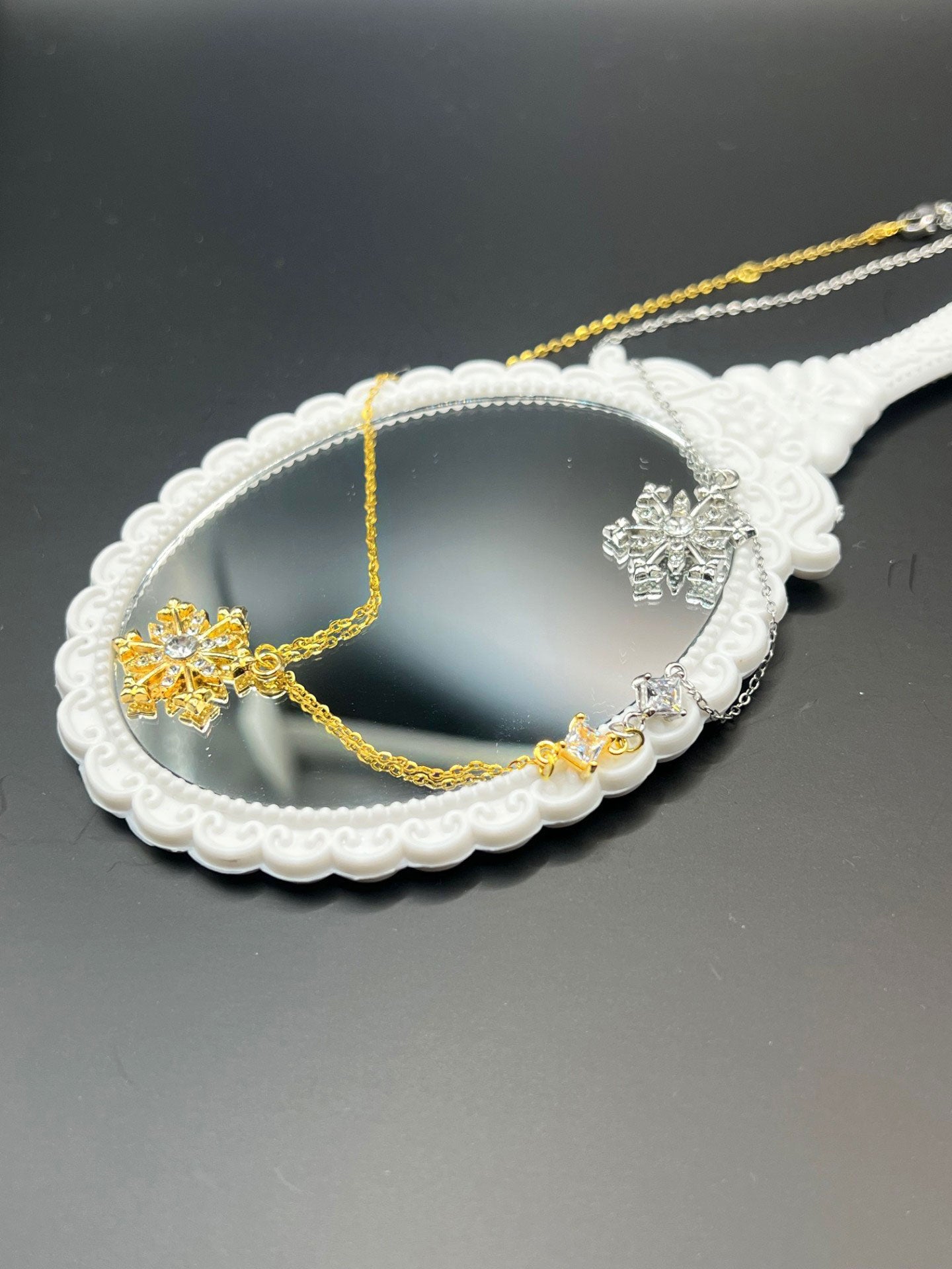 Collier bi-nuancé Flocon Cristallin