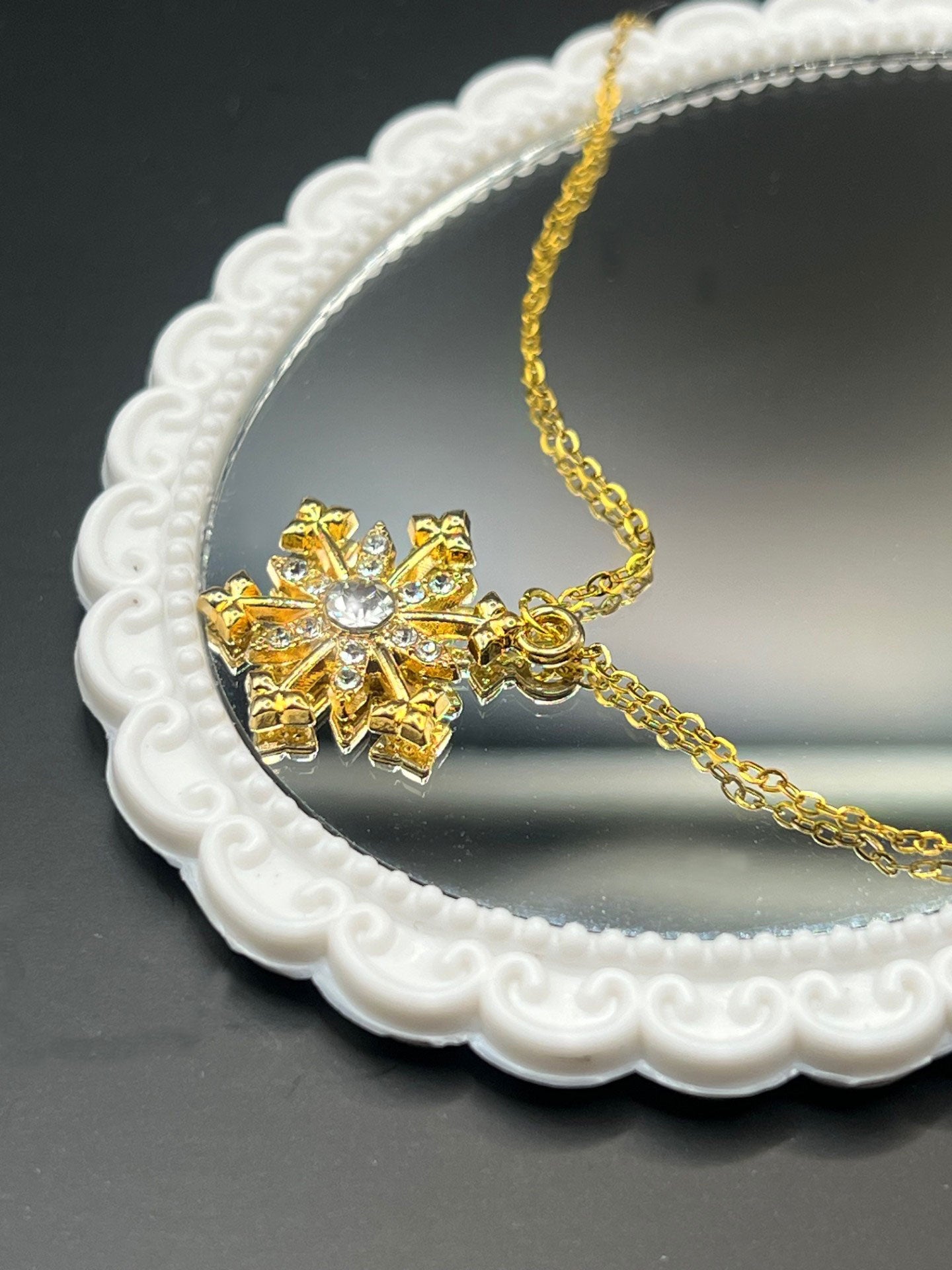 Collier bi-nuancé Flocon Cristallin