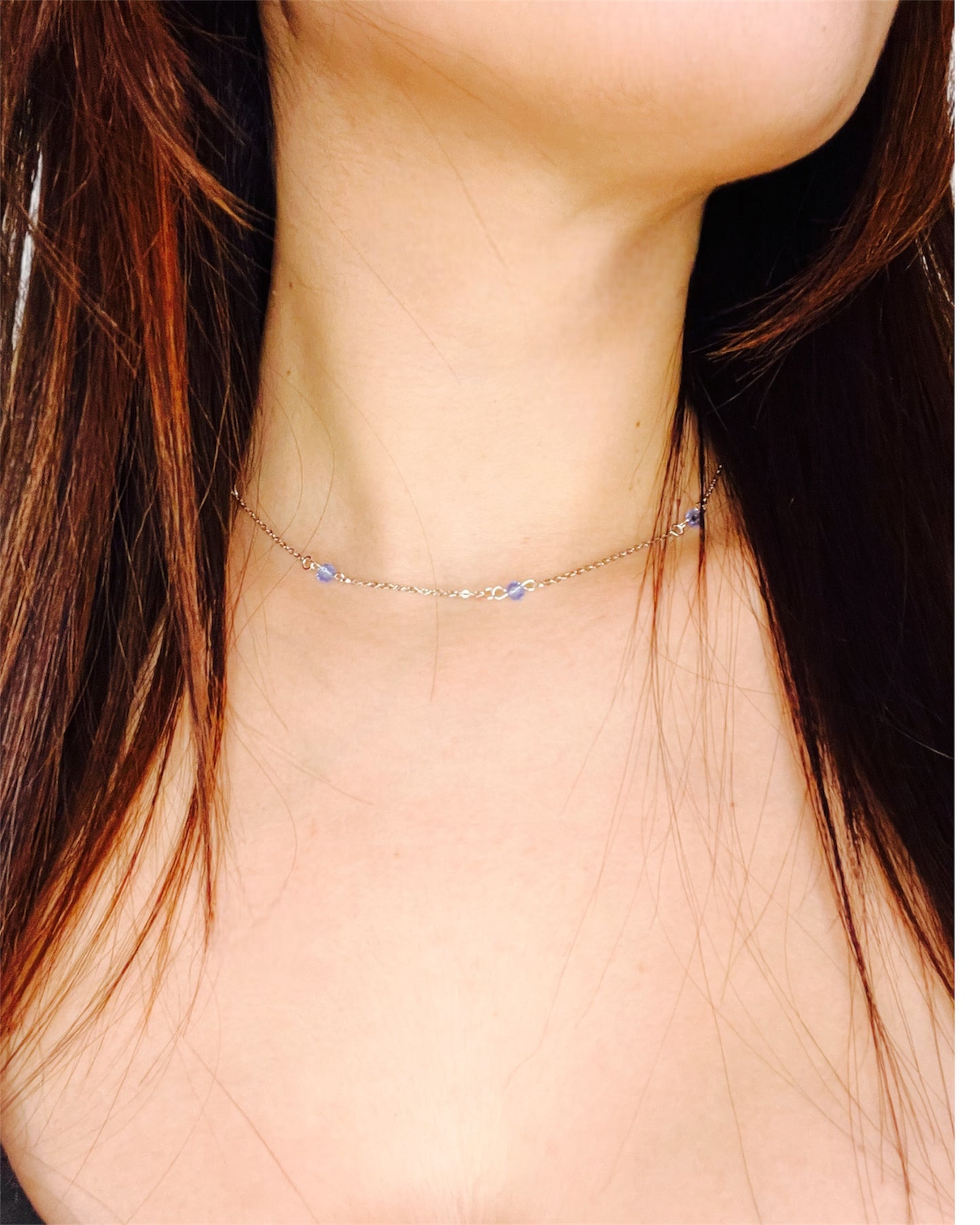 Collier Météores Bleues