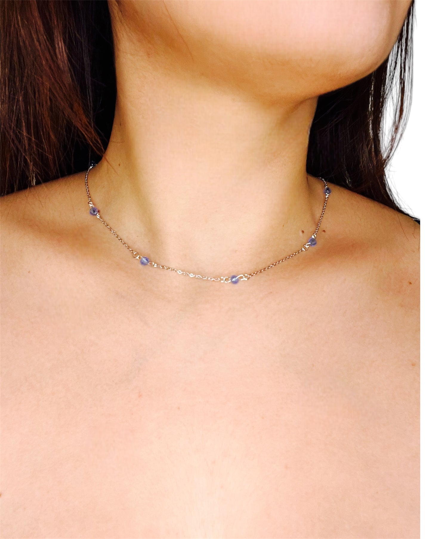 Collier Météores Bleues