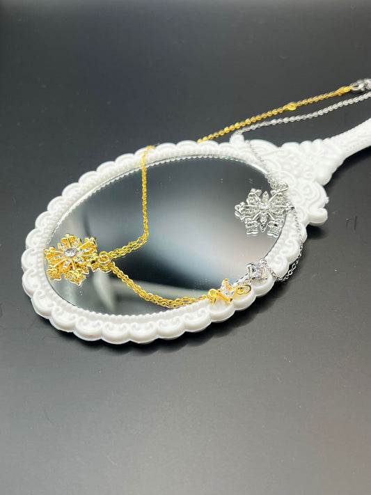 Collier bi-nuancé Flocon Cristallin